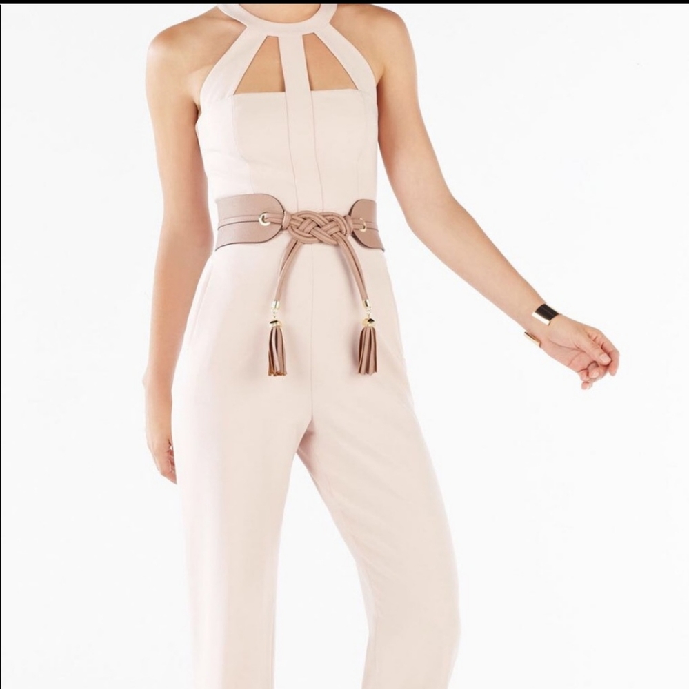 BCBG Maxazria Marlin blush pink romper size s